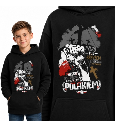 Bluza z kapturem dziecięca Patriotyczna UKOCHANA OJCZYZNA